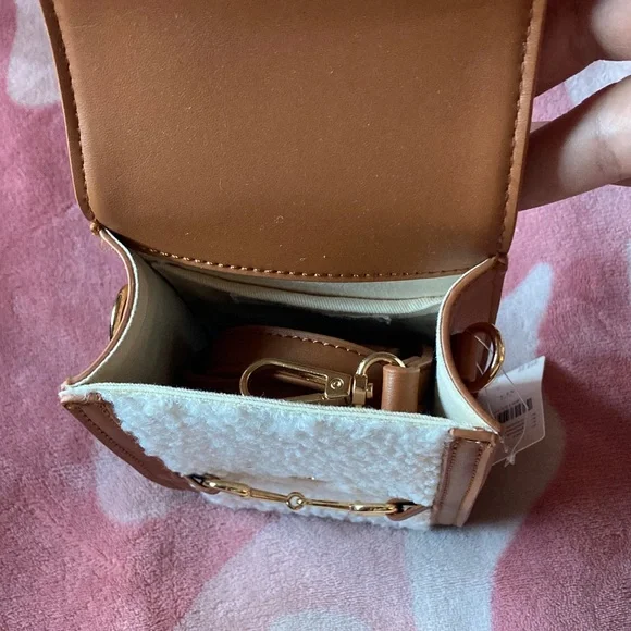 Anthropologie Cream and Tan Crossbody Bag - Picture 8 of 11
